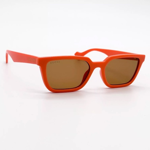 NEW GUCCI GG1539S 004 CAT EYE ORANGE BROWN WOMEN SUNGLASSES GUCCI - Picture 5 of 12